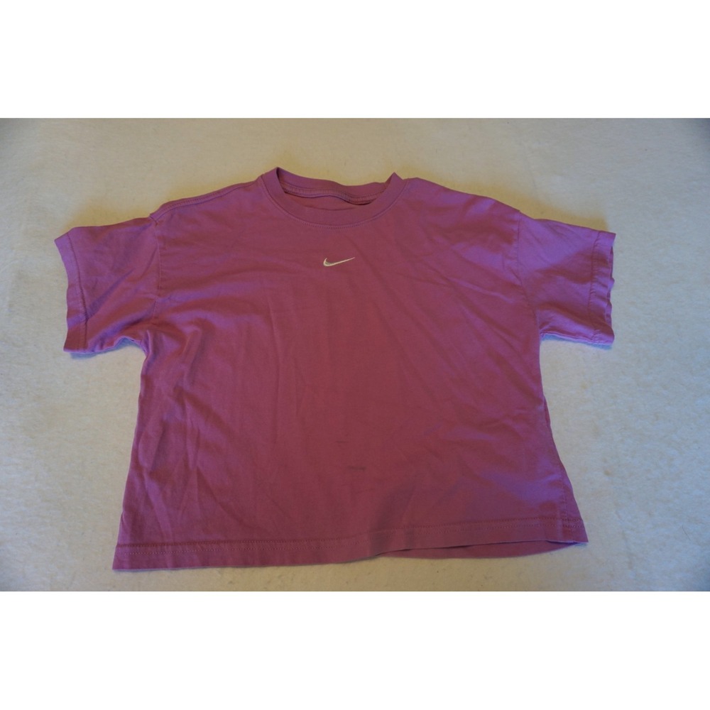 Nike Kids Purple Short Sleeve Embroidered Swoosh‎ Logo T-Shirt Crew Neck